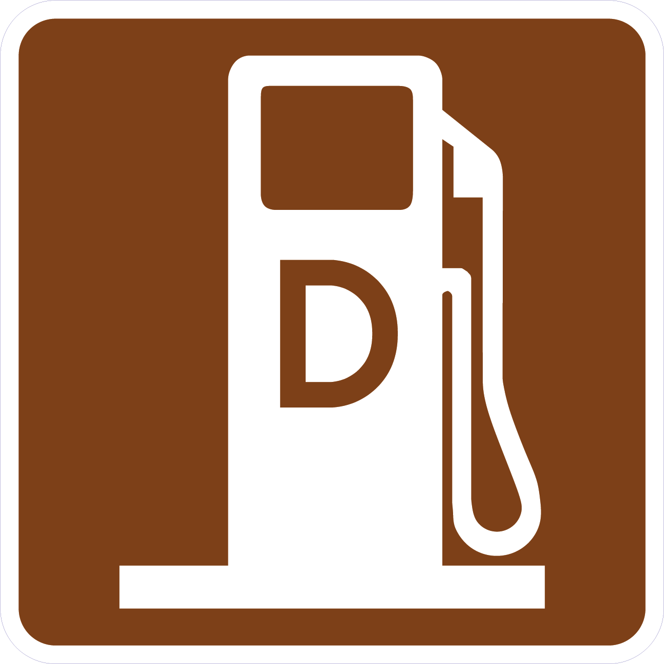 Brown Diesel Pump Sign | Streetsigns.com